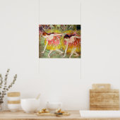 デガスによる「踊り手がかがむ」- バレエ芸術 ポスター (キッチン)