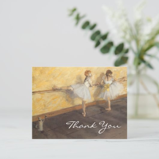 デガスの踊り手が練習する ポストカード (スタンド正面)