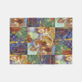 デガスの踊り手とマルクの鹿 フリースブランケット (正面(横))