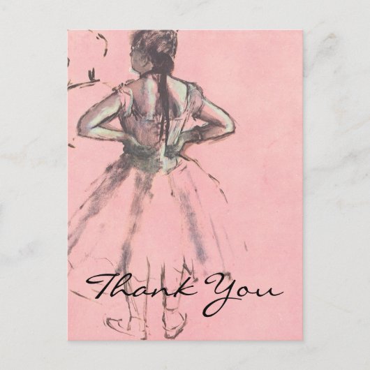 デガスダンサーが背中から見る ポストカード (正面)