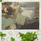 デガスダンスクラスバレエダンサーバレリーナアート キッチンタオル (折り畳み)