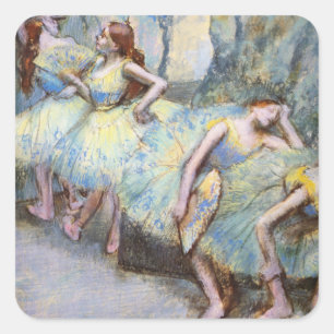 デガスバレエダンサーアートダンサー絵画ズ スクエアシール