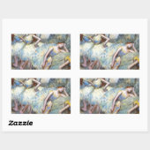 デガスバレエダンサーアートダンサー絵画ズ 長方形シール (シート)