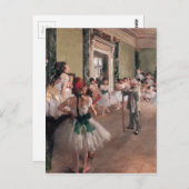 デガスパレ絵画エのオールドバレエ教室 ポストカード (正面/裏面)