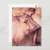 デガスピンクバレリーナ葉書 ポストカード (正面/裏面)