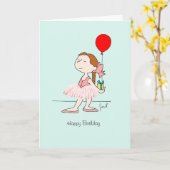 デガスリトルダンサー誕生日グリーティングカード カード (黄色い花)