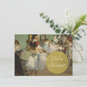 デガス ダンス クラスのバレエダンサー バレリーナ アート 招待状 (スタンド正面)