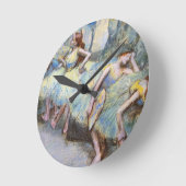 デガス・バレエ・ダンサーの印象派 ラウンド壁時計 (傾斜)