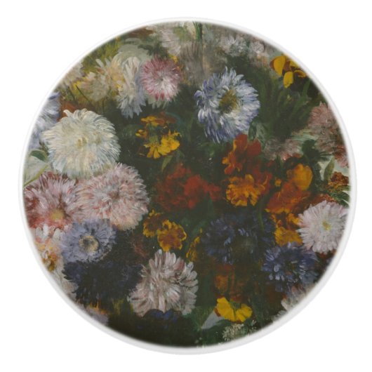 デガス+印象派+花束+古い絵画 セラミックノブ (正面)