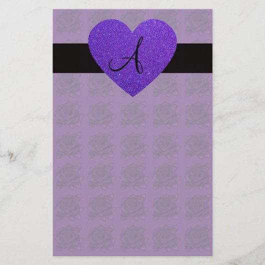 デキセドリン錠のモノグラムのバラ 便箋 (正面)