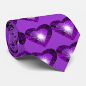 デキセドリン錠の「ハート」のタイの紫色 ネクタイ (ロール)