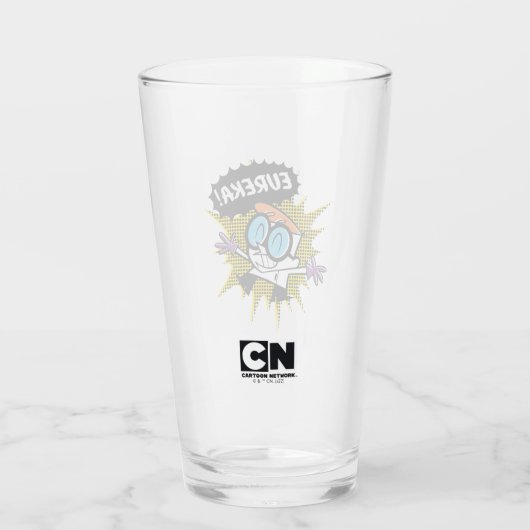 デクスター「ユーレカ!」 ハーフトーン吹き出しグラフィックス タンブラーグラス (裏面)