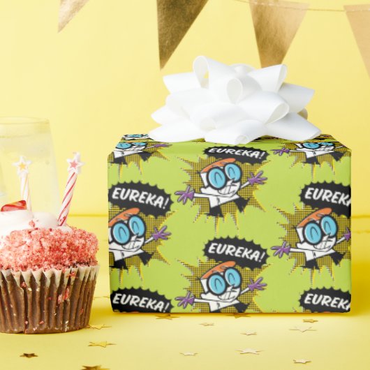 デクスター「ユーレカ!」 ハーフトーン吹き出しグラフィックス ラッピングペーパー (誕生日パーティー)