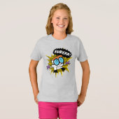 デクスター「ユーレカ！」 ハーフトーン吹き出しグラフィックス Tシャツ (正面フル)