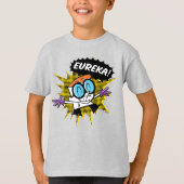 デクスター「ユーレカ！」 ハーフトーン吹き出しグラフィックス Tシャツ (正面)
