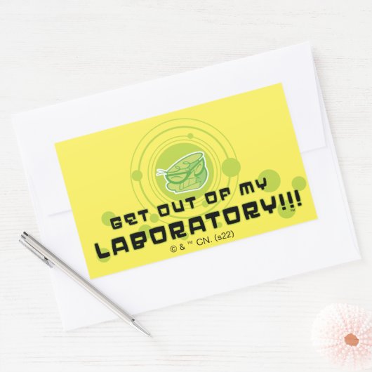 デクスター – 研究室から出て!!! 長方形シール (封筒)