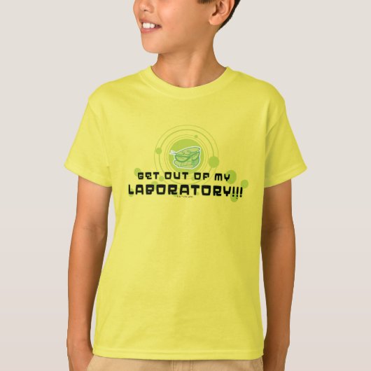 デクスター – 研究室から出て!!! Tシャツ (正面)
