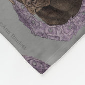 デクスター – Chocolate Lab フリースブランケット (角)