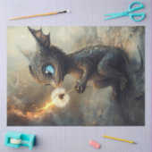 デクッペお洒落ージ小さなドラゴンクリーチャーDandelion 薄葉紙 (クラフト)