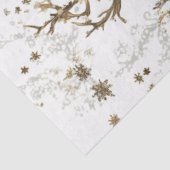 デクパージュの鹿の花の芸術作品 クリスマス 薄葉紙 (詳細)