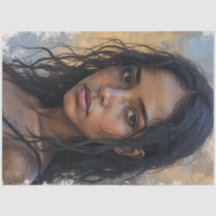 デクパージュ用ティシュペーパー 女性の絵画