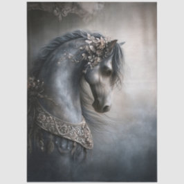 デクパージュ用ビクトリア時代ゴシックメリーゴーランドの馬 薄葉紙