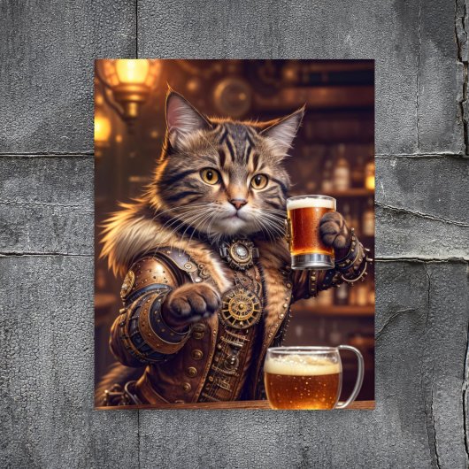 デクパージュ - スチームパンクの猫とビール - 薄葉紙