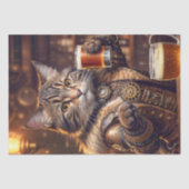 デクパージュ - スチームパンクの猫とビール - 薄葉紙 (正面)
