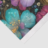 デクパージュ フラワーの引き出し前面 29x8 紫 金色 薄葉紙 (詳細)
