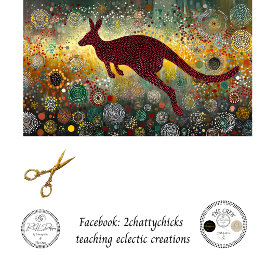 デクパージュ レッドカンガルー アボリジニアート  薄葉紙