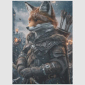 デクパージュ 中世の弓使いキツネ戦士 薄葉紙 (正面)