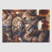 デクパージュ - 海賊スチームパンク猫のビール飲み姿 -  薄葉紙 (正面)