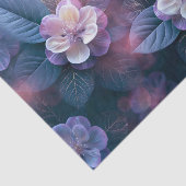 デクパージュ 淡紅色とインディゴの花 薄葉紙 (詳細)