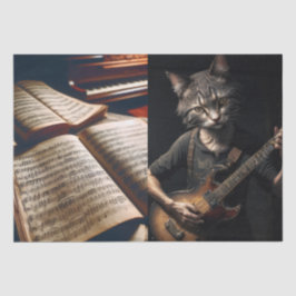 デクパージュ - 猫ギターと音楽 - ティッシュペーパー 薄葉紙