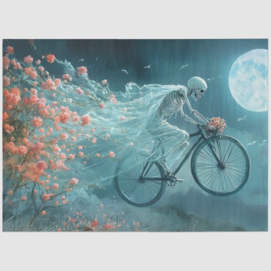 デクペお洒落ーグ結婚スケルトンの自転車 薄葉紙 (正面)