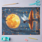 デクペお洒落ージの白熱［赤熱］光を放つキノコ 薄葉紙 (クラフト)