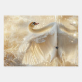 デクペお洒落ージコレクションウマ&スワン ラッピングペーパーシート (正面3)