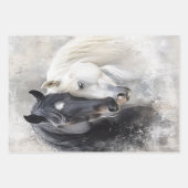 デクペお洒落ージコレクションウマ&スワン ラッピングペーパーシート (正面2)