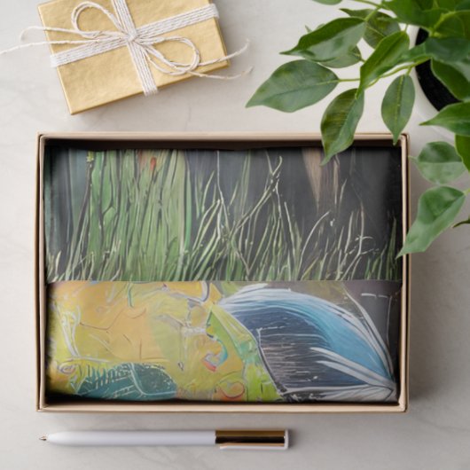 デクペお洒落ージ折衷牛絵を描の 薄葉紙 (ギフト)