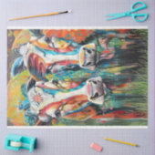 デクペお洒落ージ折衷牛絵を描の 薄葉紙 (クラフト)