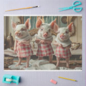 デクペお洒落ージ3ピッグド市松模様にレドレス 薄葉紙 (クラフト)