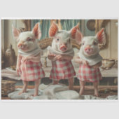 デクペお洒落ージ3ピッグド市松模様にレドレス 薄葉紙 (正面)