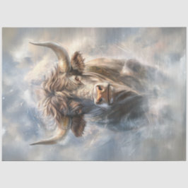 デクペお洒落威厳のあるージの雄牛の大きな角 薄葉紙