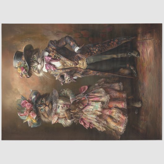 デクペビクトリアンージ時代の猫 薄葉紙 (正面)