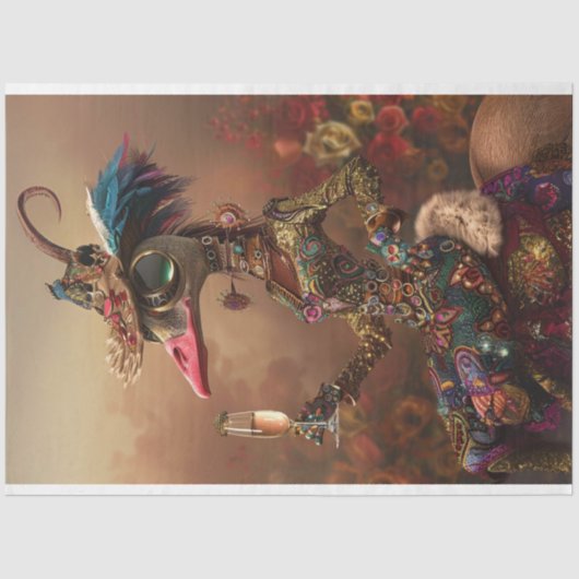 デクページお洒落キャラクターワカドールレディ 薄葉紙 (正面)