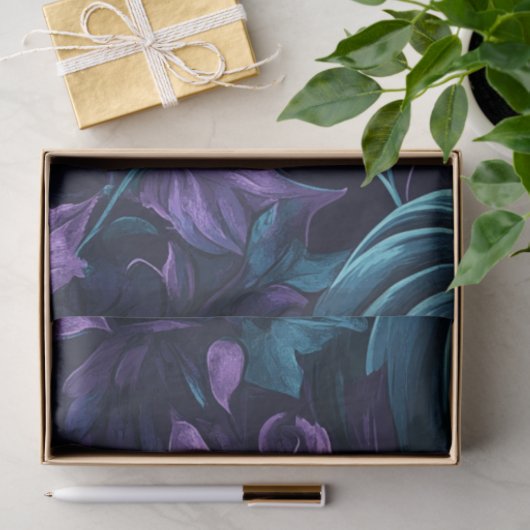 デクページお洒落ティール（緑がかった色）ブ鮮やかルーパンプキンアート 薄葉紙 (ギフト)