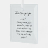 デクページアイディア、芸術と工芸品 ガラスオーナメント (正面左)