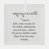 デクページアイディア、芸術と工芸品 ガラスオーナメント (裏面)