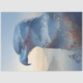 デクページイーグル威厳のあるダブルエクスポージャー山脈 薄葉紙 (正面)