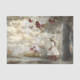 デクページカスタム童話ストーリーブック小さな女の子2 薄葉紙